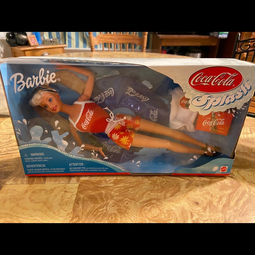 NIB 1999 Coca Cola Barbie Splash w/tube